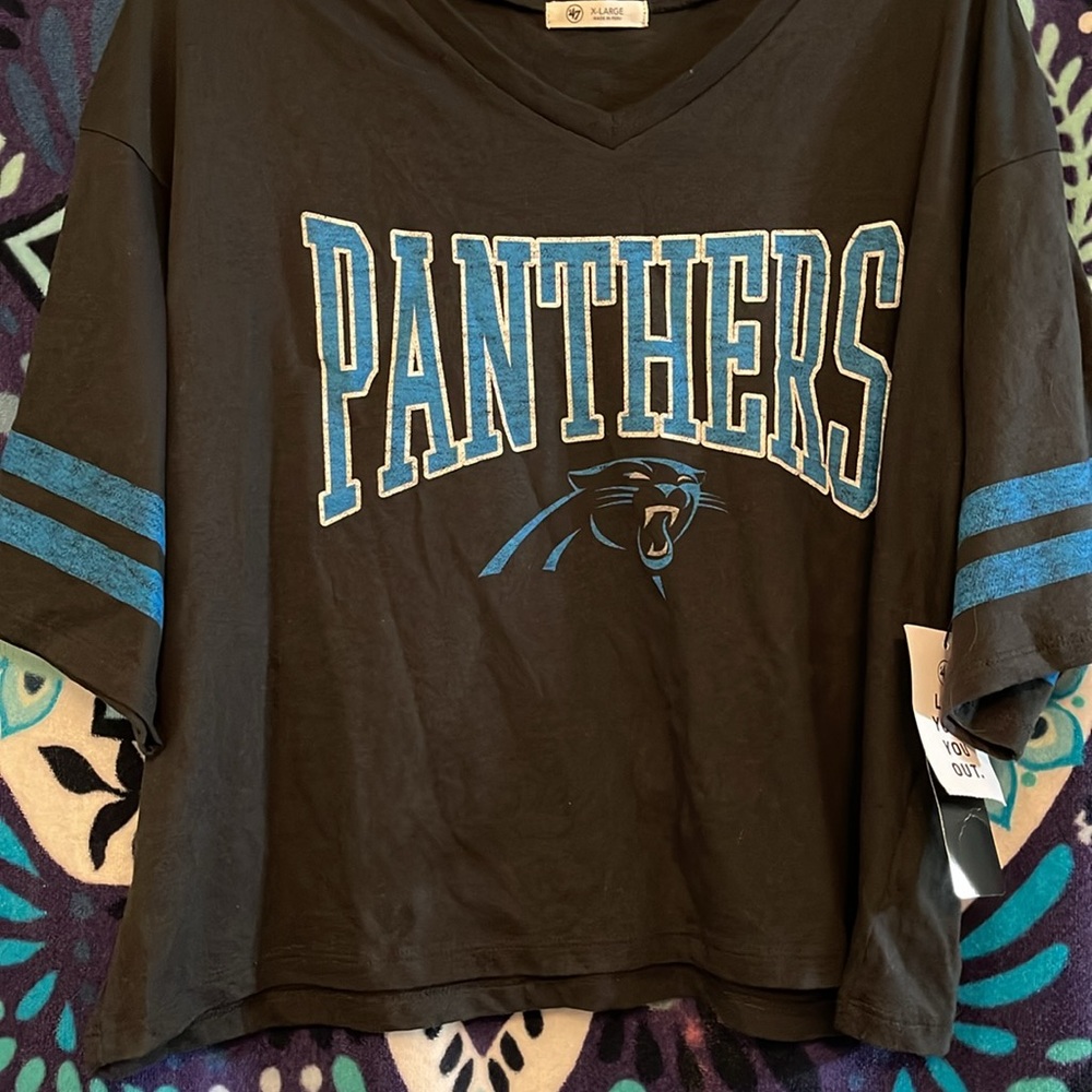 NWT Panthers crop top XL - Picture 2 of 8